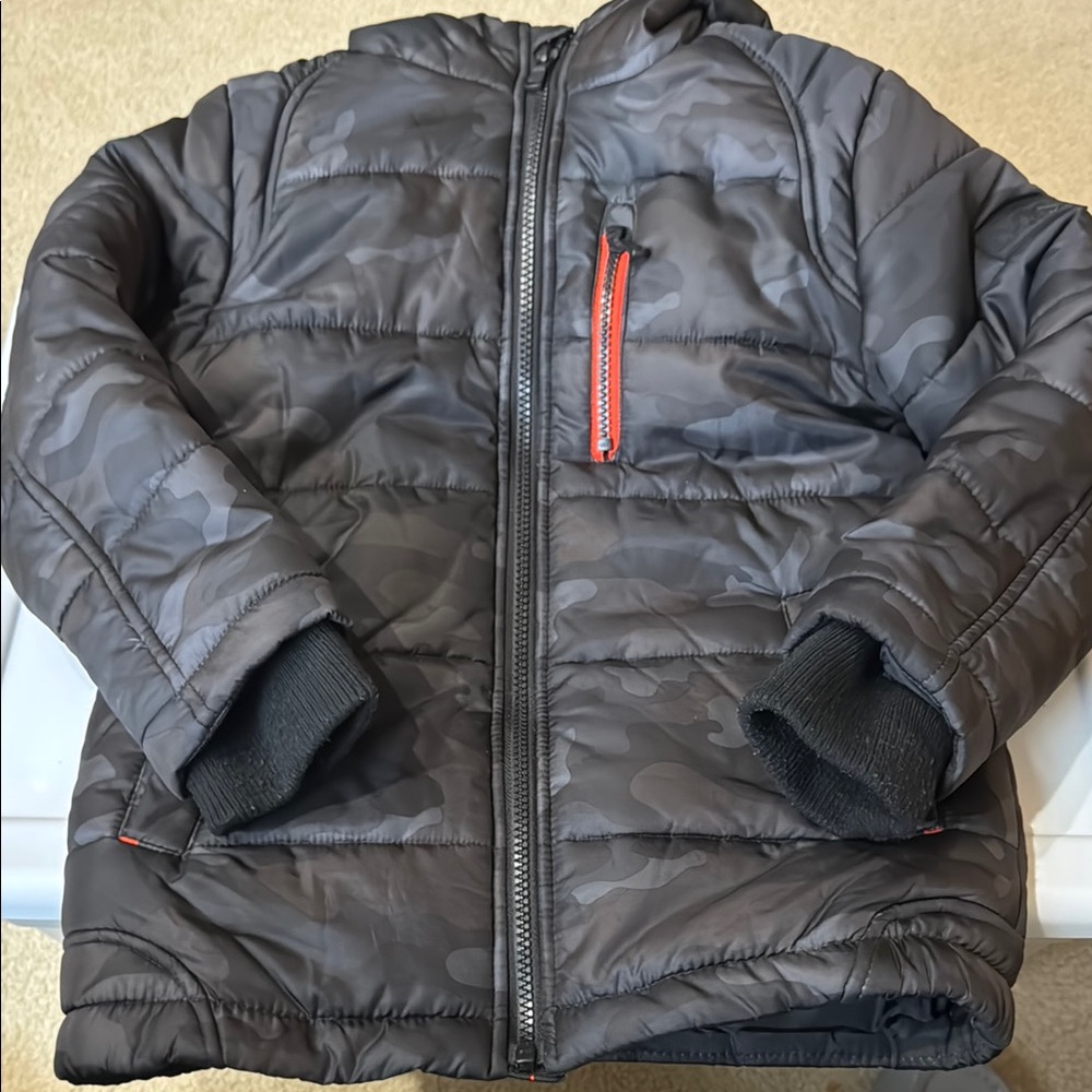 Kids Black Camouflage Jacket